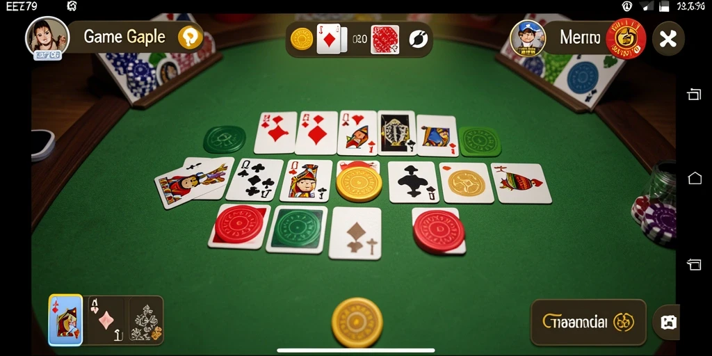 Tampilan gameplay EE789 menampilkan suasana seru permainan Gaple.