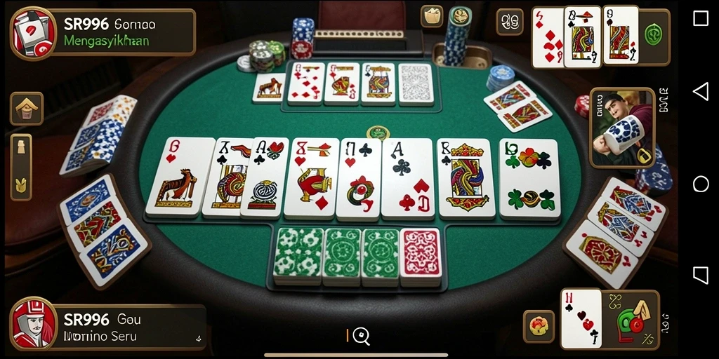 Screenshot SR996 menampilkan gameplay seru dari permainan Domino.